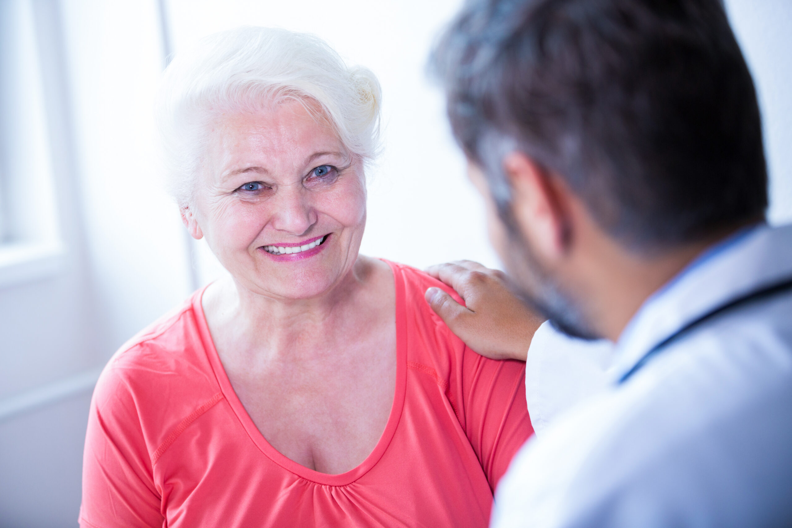Patient consulting a doctor